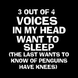 3 Out Of 4 Voices In My Head Want To Sleep SVG Silhouette