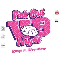 Pink Out Volleyball Night, Breast Cancer, Breast Cancer Gift, Cancer Awareness, Breast Cancer Svg, Volleyball, Volleybal