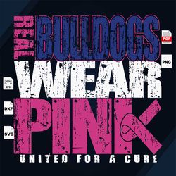 Bulldogs Wear Pink, Breast Cancer Svg, Cancer Awareness, Cancer Svg, Cancer Ribbon Svg, Breast Cancer Ribbon, Breast Can