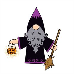 Witch Gnome Halloween PNG, Halloween Gnome PNG Sublimation Designs