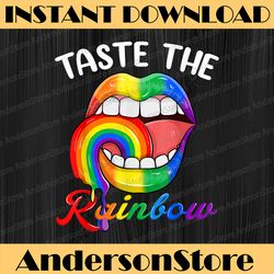 Taste The Rainbow Sexy Lips LGBT Pride Gay Rainbow LGBT Month PNG Sublimation Design