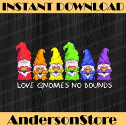 Love Gnomes No Bound LGBT Pride Cute Heart Funny LGBT Month PNG Sublimation Design