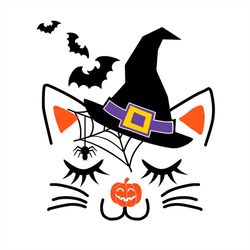 Halloween Cat Bat Pumpkin SVG PNG