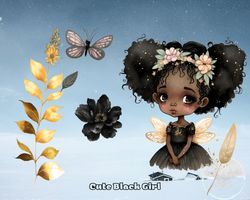 Cute Black Girl Watercolor