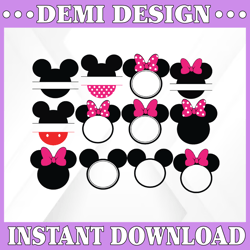 Monogrammed Mickey & Minnie Vinyl Decals | Monogrammed Decals | Monogram Vinyl | Disney | Mickey Mouse | Minnie Mouse