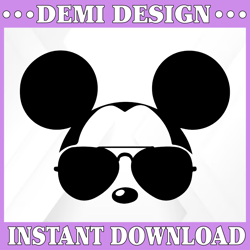 Mickey with Sunglasses SVG / Mickey Mouse Castle SVG and PNG / Disney svg  / svg, png