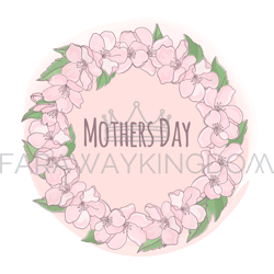 MOTHER DAY Floral Background Frame Vector Illustration Set