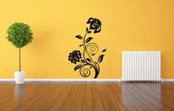 Beautiful Flower For Room Decor, Flower, Nature, Flowers, Wall Sticker Vinyl Decal Mural Art Decor
