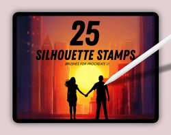 25 Silhouette Stamps For Procreate