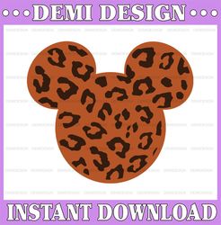 Mickey Mouse Cheetah SVG Clipart,Mickey Minnie Leopard Cheetah svg,Animal Print svg svg