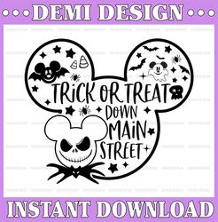 Let's trick or treat down main street Mickey - youth svg , disney kids, halloween kids, mickey trick or treat