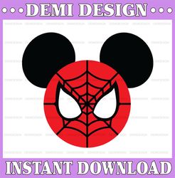Mickey Mouse Spiderman Disney Cut File For T svg , Decals, Silhouette, Cricut, Cameo SVG