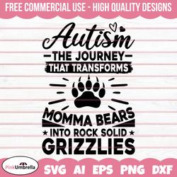Autism Mom Humor Svg, Autism Mom Rock Solid Grizzles Svg, Autism Svg, Autism Awareness Svg, Autism Mom Svg