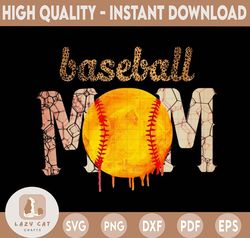Baseball Mom Png Sublimation Design Download, Baseball Mom Png, Baseball Mom Leopard Png, Baseball Sublimation Png, Base