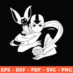 Aang And Momo Svg, Aang Svg, Avatar Svg, Avatar The Last Airbender Svg, Japanese Anime Svg, Dxf, Eps - Download File