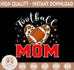 FOOTBALL MOM On Cheetah Sublimation Png File, Sports Design for Mom Mothers Day Gift, DIY Digital Download