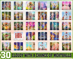 Cloudy With A Chance Of Meatballs Tumbler Bundle Png, Cloudy With A Chance Of Meatballs Tumler Wrap Png, Tumbler Design