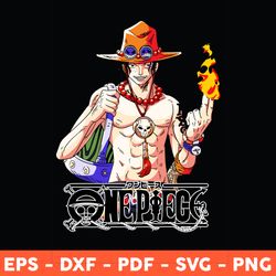 Ace One Piece Svg, Portgas D Ace Svg, One Piece Anime Svg, Anime Svg, Japanese Anime Svg, Dxf, Eps - Download File