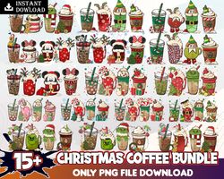 Christmas Coffee Bundle Png, Grinch Christmas Coffee Png, Elf Christmas Cofee Png, Disney Chrismas Coffee Png