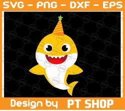 Baby Shark Birthday SVG, Cricut Cut files, Shark Family doo doo doo Vector EPS, Silhouette DXF