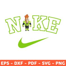 Android 16 x Nike Svg, Dragon Ball Z Chibi Svg, Dragon Ball Svg, Android Saga Svg, Anime Svg, Png, Eps - Download File