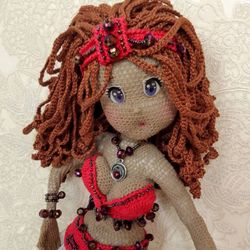 crocheted doll "indian"