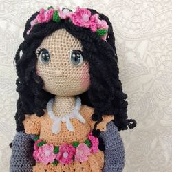 crocheted doll "summer gypsy"