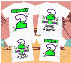 Personalized Buzz lightyear birthday shirt T Shirt Custom Birthday Tshirt Unisex Kids Matching Family Shirts.