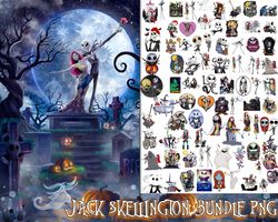170 file Jack skellington PNG, bundle Halloween PNG , Silhouette, digital , Instant Download