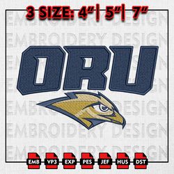 Oral Roberts Golden Eagles Embroidery files, NCAA D1 teams Embroidery Designs, Oral Roberts Machine Embroidery Pattern