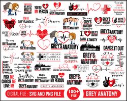 Greys Anatomy Bundle Svg, Greys Anatomy Svg, Greys Anatomy Clipart, Greys Anatomy Quote Svg, Png Digital file