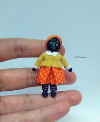 Miniature dollhouse Primitive doll