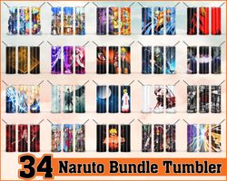 Naruto Tumbler Bundle Png, Naruto 20 oz Skinny Tumbler Png, Naruto Tumler Wrap Png, Tumbler Design