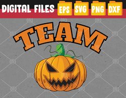 Halloween Team Pumpkin Jack o Lantern Svg, Eps, Png, Dxf, Digital Download