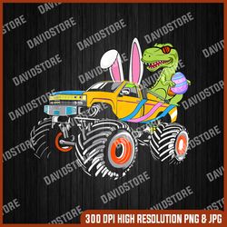 Easter Day boys kids Toddler Bunny Truck dinosaur with Egg, Easter Png, Happy Easter PNG, Easter Day Png, Easter
