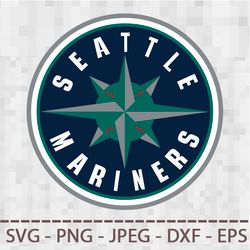 Seattle Mariners Logo SVG PNG JPEG  DXF Digital Cut Vector Files for Silhouette Studio Cricut Design