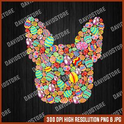 French Bulldog Easter Decor Colorful Spring Egg Pattern Premium, Easter Png, Happy Easter PNG, Easter Day Png, Easter