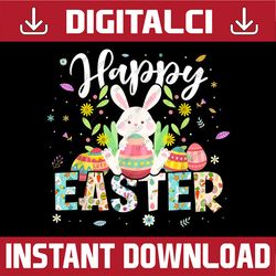 Happy Easter Day Y'all Funny Cute Bunny Easter Hug Eggs Easter Day Png, Happy Easter Day Sublimation Design