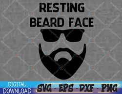 Resting Beard Face Funny Beard Svg, Eps, Png, Dxf, Digital Download