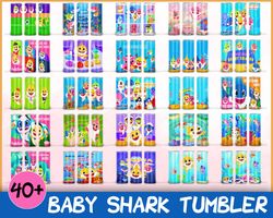 Baby Shark Tumbler Bundle Png, Baby Shark 20 oz Skinny Tumbler Png, Baby Shark Tumler Wrap Png, Tumbler Sublimation