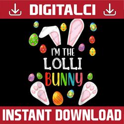 Lolli Easter Matching Family Party Egg Bunny Face Easter Day Png, Happy Easter Day Sublimation Design