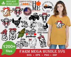 Farm Mega Bundle Svg, Farm Svg, Farmhouse Quotes Svg, Farm Life Svg, Farmhouse Svg, Png Dxf Eps File