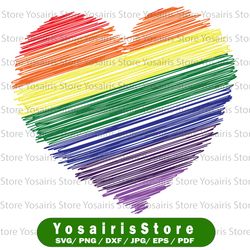 Rainbow heart PNG Sublimation gay pride flag PNG , LGBTQ pride PNG , queer flag