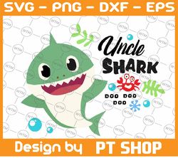 Uncle Shark SVG, Cricut Cut files, Shark Family doo doo doo Vector EPS, Silhouette DXF