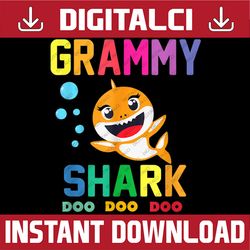 Grammy Shark Grammy Shark Lover Family Mother's Day Happy Mother's Day PNG Sublimation Design