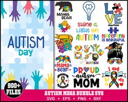 Autism Svg Bundle, Autism Awareness Svg, Autism Quote Svg, Au-Some Svg, Autism Mom Svg, Puzzle Svg, Autism Ribbon Svg, P