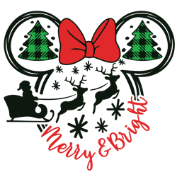 Minnie Face Christmas Svg, Merry Christmas Svg, Mickey Svg, Mickey Xmas Svg, Disney Mickey File Cut Digital Download