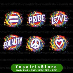 Love Is Love LGBT PNG Bundle, Gender Equality png , LGBTQ, Love is love LGBT Pride png, Digital Print Design, Gay Pride,