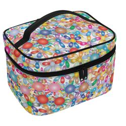 Cosmetic Bag Litchi-grain and leather material for all over print cosmetic bag