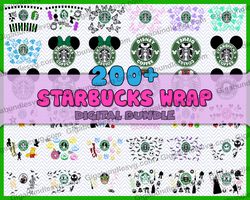 Starbucks Full Wrap Template Svg Bundle, 24oz Acrylic Cup Template svg, 16oz Hot Cup Template Svg, 24oz Cold Cup Templat